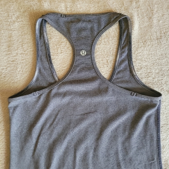 Lululemon Cool Racerback Mini Pop Stripe Black Heathered Slate - Picture 7 of 10
